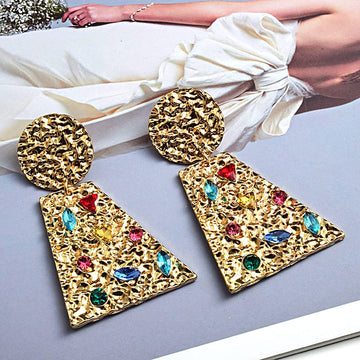 Venice Colorful Rhinestone Drop Earrings - SunsetFashionLA